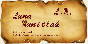Luna Munitlak vizit kartica